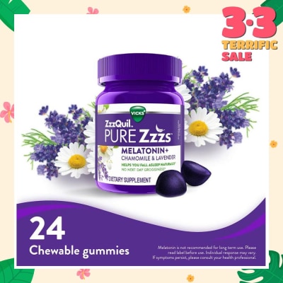 ZZZQUIL Pure Zzzs Melatonin Sleep Aid Gummies (Helps You Fall Asleep Naturally) 24s