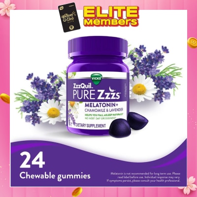 ZZZQUIL Pure Zzzs Melatonin Sleep Aid Gummies (Helps You Fall Asleep Naturally) 24s (Expiry: Oct`2026)