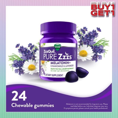 ZZZQUIL Pure Zzzs Melatonin Sleep Aid Gummies (Helps You Fall Asleep Naturally) 24s