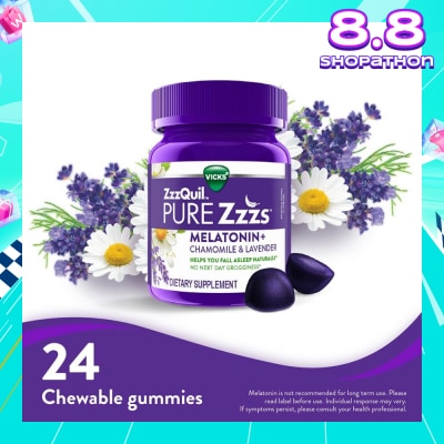 ZZZQUIL Pure Zzzs Melatonin Sleep Aid Gummies (Helps You Fall Asleep Naturally) 24s