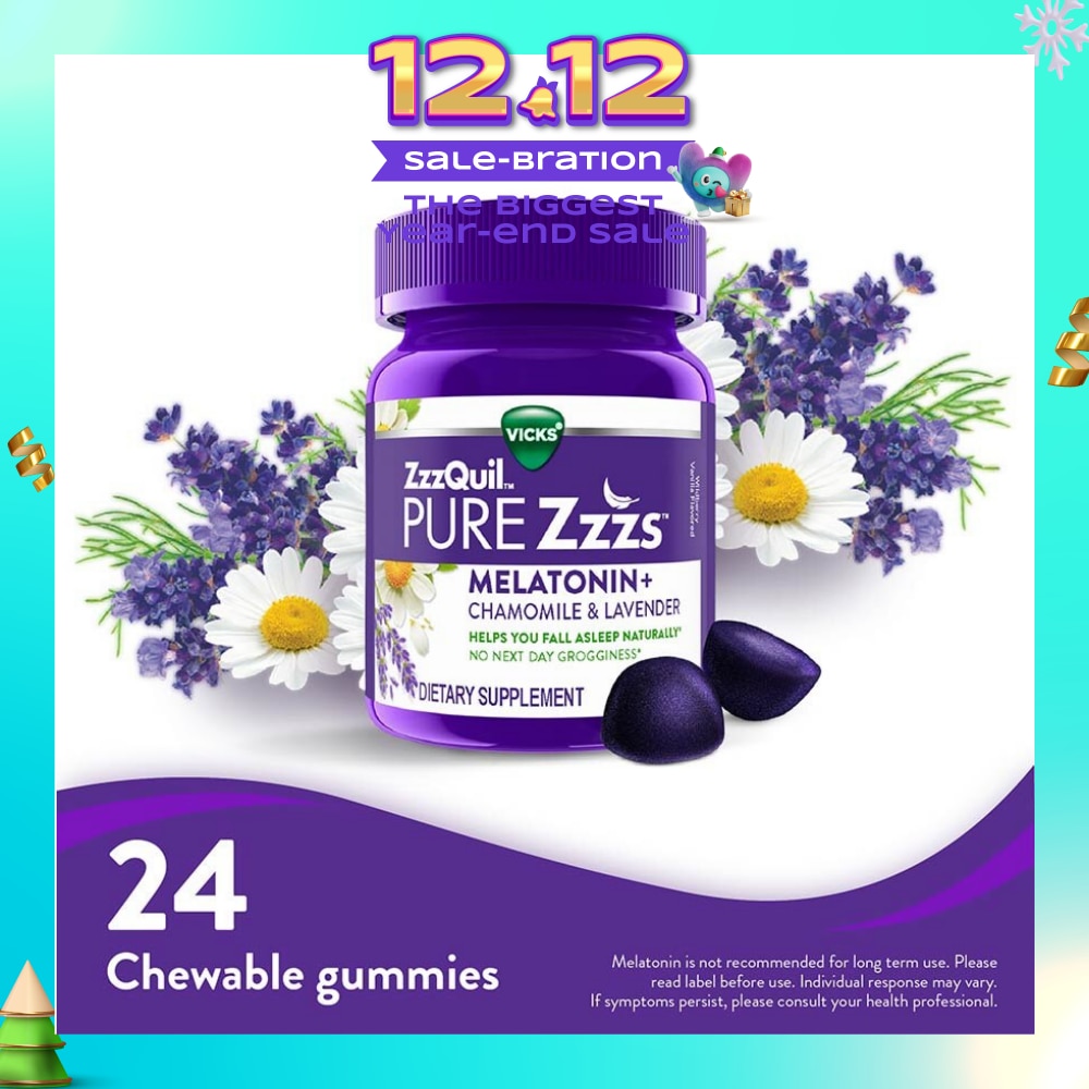 Pure Zzzs Melatonin Sleep Aid Gummies (Helps You Fall Asleep Naturally) 24s (Expiry: Sep`2026)