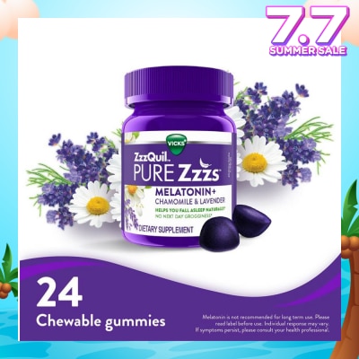 ZZZQUIL Pure Zzzs Melatonin Sleep Aid Gummies (Helps You Fall Asleep Naturally) 24s