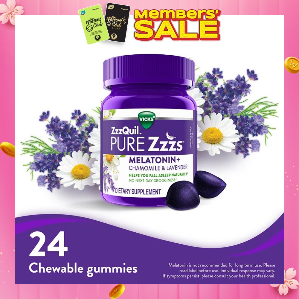 Pure Zzzs Melatonin Sleep Aid Gummies (Helps You Fall Asleep Naturally) 24s (Expiry: Oct`2026)