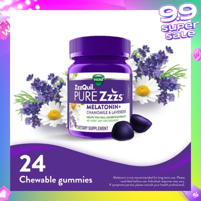 ZZZQUIL Pure Zzzs Melatonin Sleep Aid Gummies (Helps You Fall Asleep Naturally) 24s