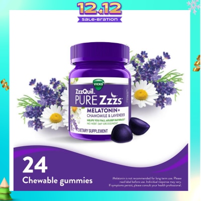 ZZZQUIL Pure Zzzs Melatonin Sleep Aid Gummies (Helps You Fall Asleep Naturally) 24s (Expiry: Sep`2026)