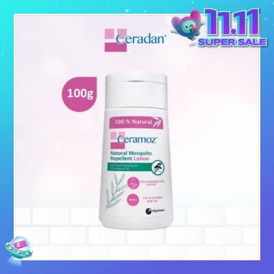 CERADAN CERAMOZ Natural Mosquito Repellent Lotion (Cyclized Eucalyptus, Citriodora Oil, Dermatologically Tested, For 6 Months And Up) 100ml