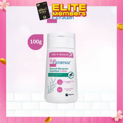 CERADAN CERAMOZ Natural Mosquito Repellent Lotion (Cyclized Eucalyptus, Citriodora Oil, Dermatologically Tested, For 6 Months And Up) 100ml