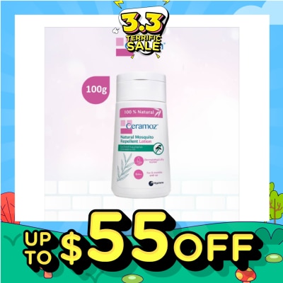 CERADAN CERAMOZ Natural Mosquito Repellent Lotion (Cyclized Eucalyptus, Citriodora Oil, Dermatologically Tested, For 6 Months And Up) 100ml