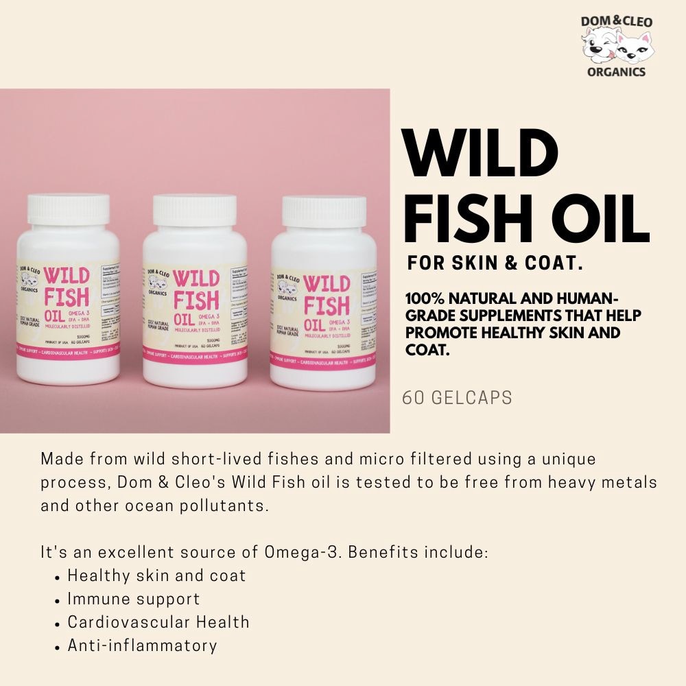 Wild Fish Oil 1000mg Gel Capsule Supplement for Dog & Cat 60s