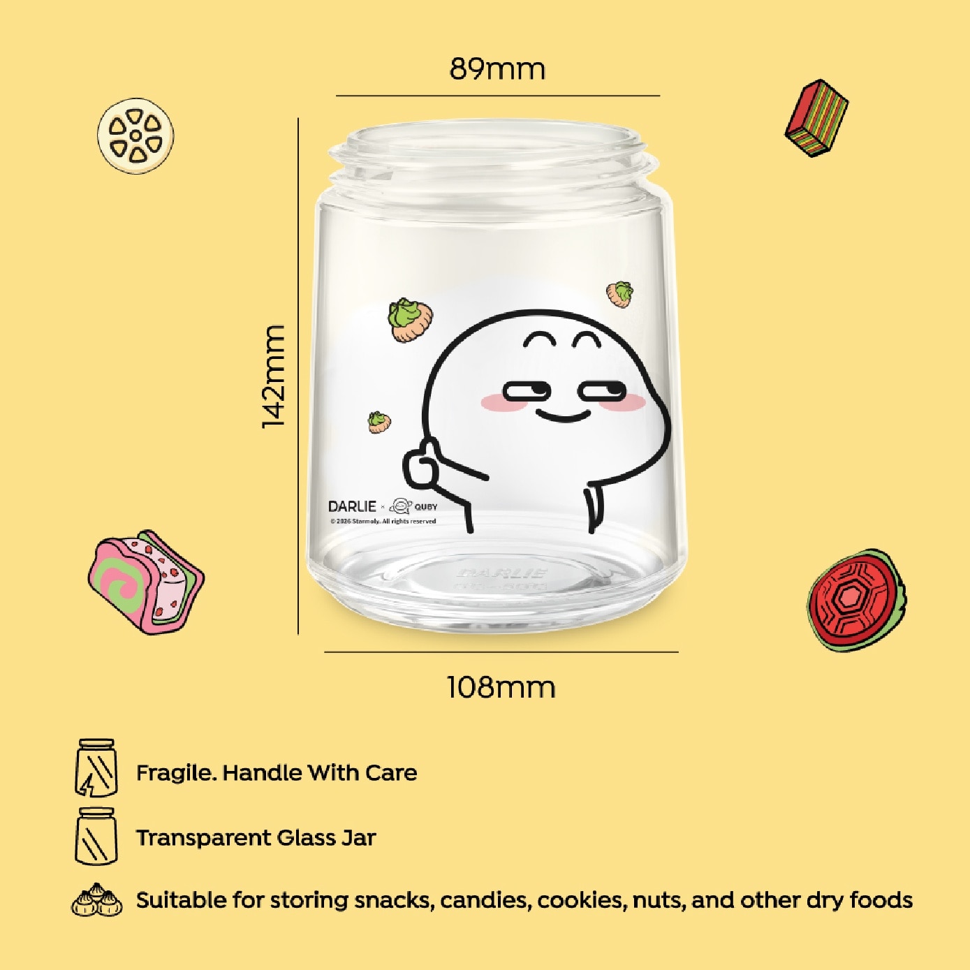 Double Action Multi Care 180g x 3s + Quby Glass Jar (Design Packed Random) 1s