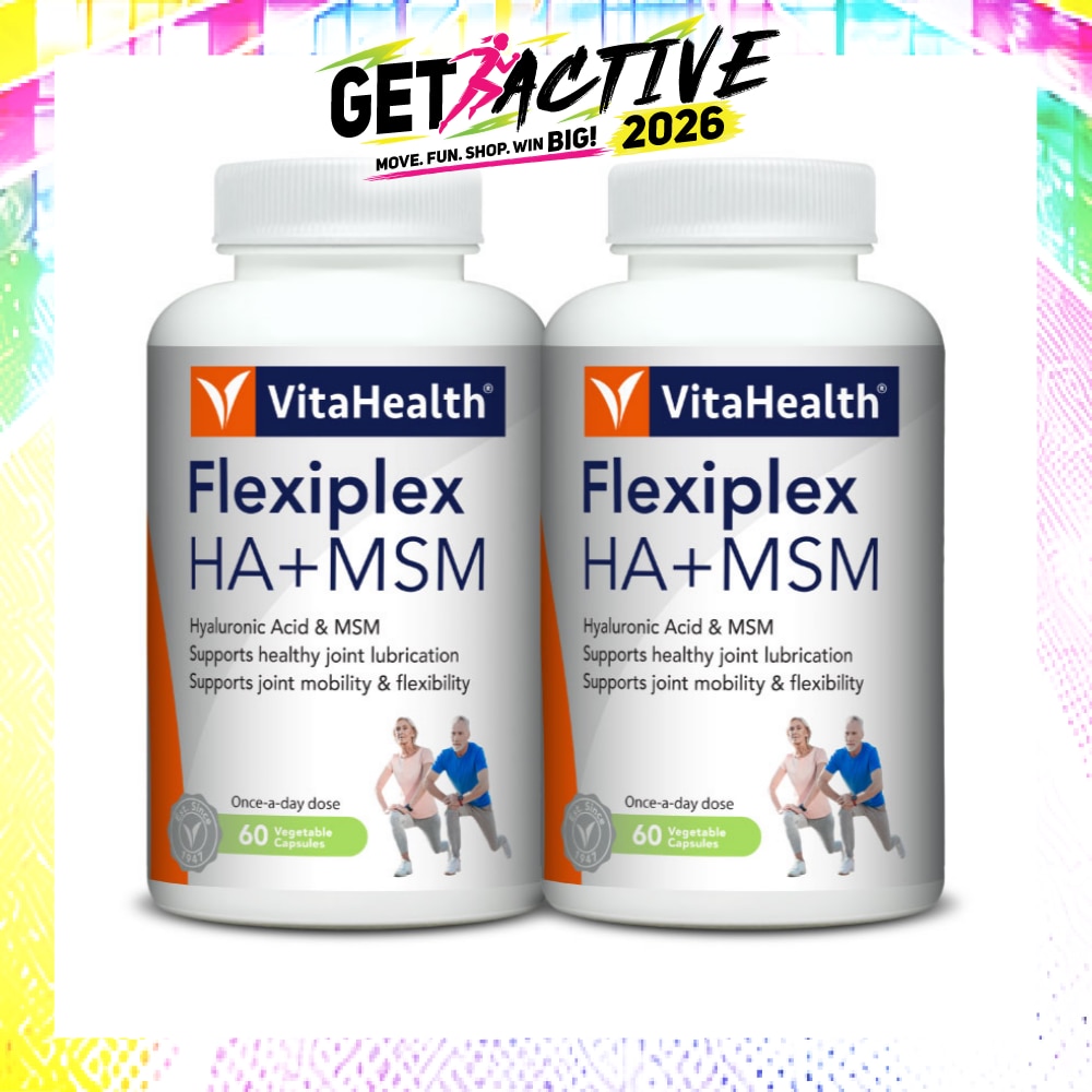 Flexiplex HA+MSM Vegetable Capsule Twinpack (For Joint Pain Relief & Restore Joint Lubrication) 60s x 2 (Expiry: Jan`2027) image
