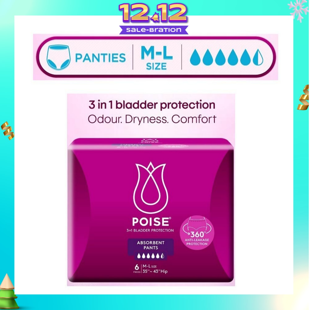 Pants M To L (Discreet Protection For Light Bladder Leakage) 6s