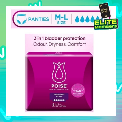 POISE Pants M To L (Discreet Protection For Light Bladder Leakage) 6s