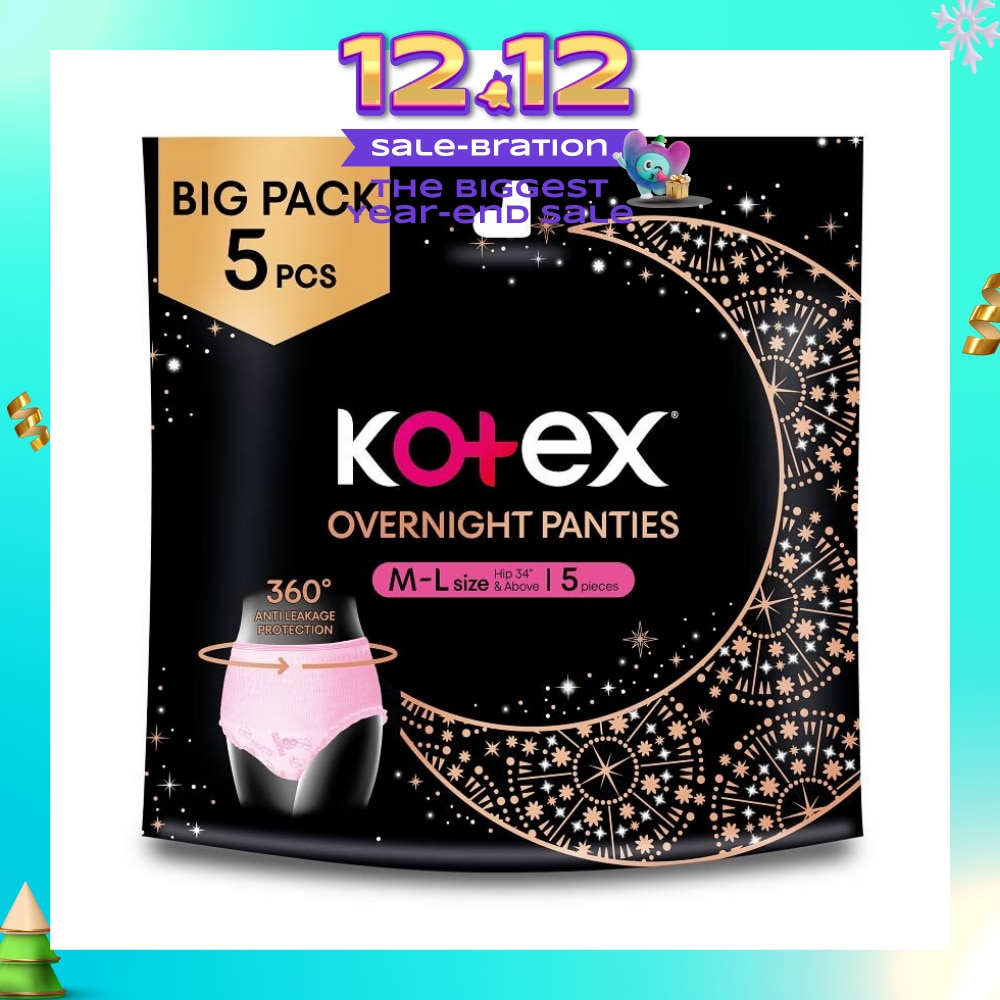 Overnight Panties Sleepwell Size M To L (Now In Upsized Pack With 360 Anti Leakage Protection Gives You Safe And Comfortable Sleep) 5s