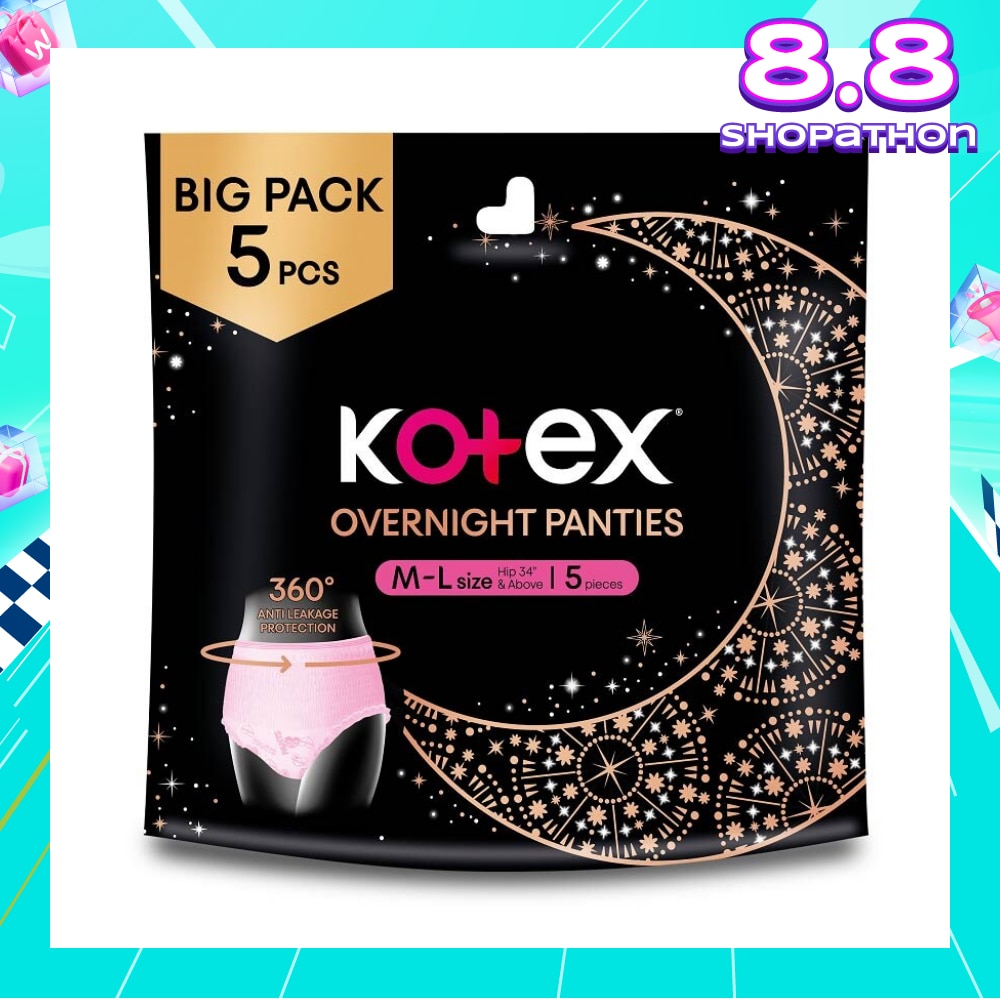 Overnight Panties Sleepwell Size M To L (Now In Upsized Pack With 360 Anti Leakage Protection Gives You Safe And Comfortable Sleep) 5s