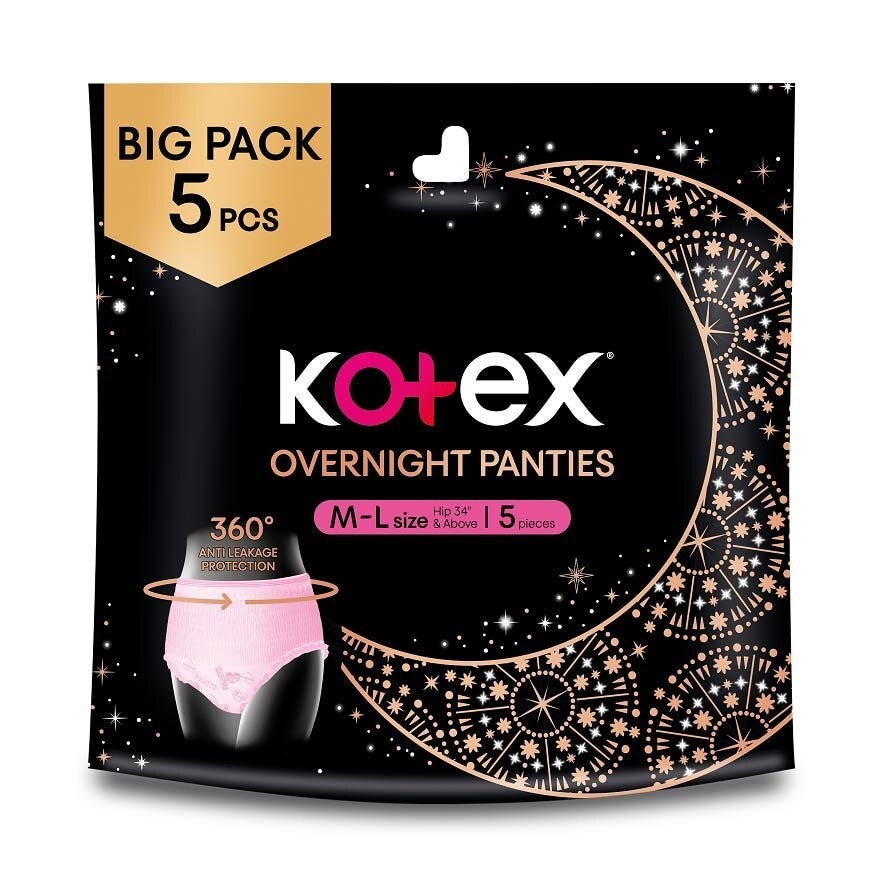 Overnight Panties Sleepwell Size M To L (Now In Upsized Pack With 360 Anti Leakage Protection Gives You Safe And Comfortable Sleep) 5s