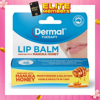 DERMAL THERAPY Lip Balm Enriched With Manuka Honey 10g (Expiry: May`2026)