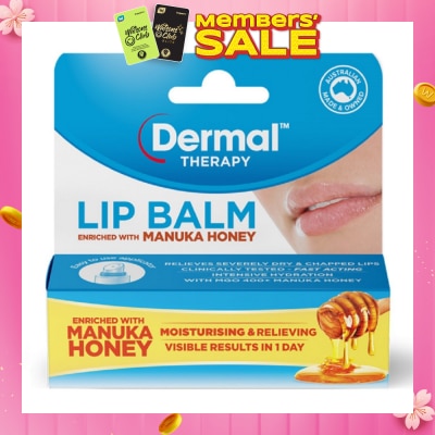 DERMAL THERAPY Lip Balm Enriched With Manuka Honey 10g (Expiry: May`2026)