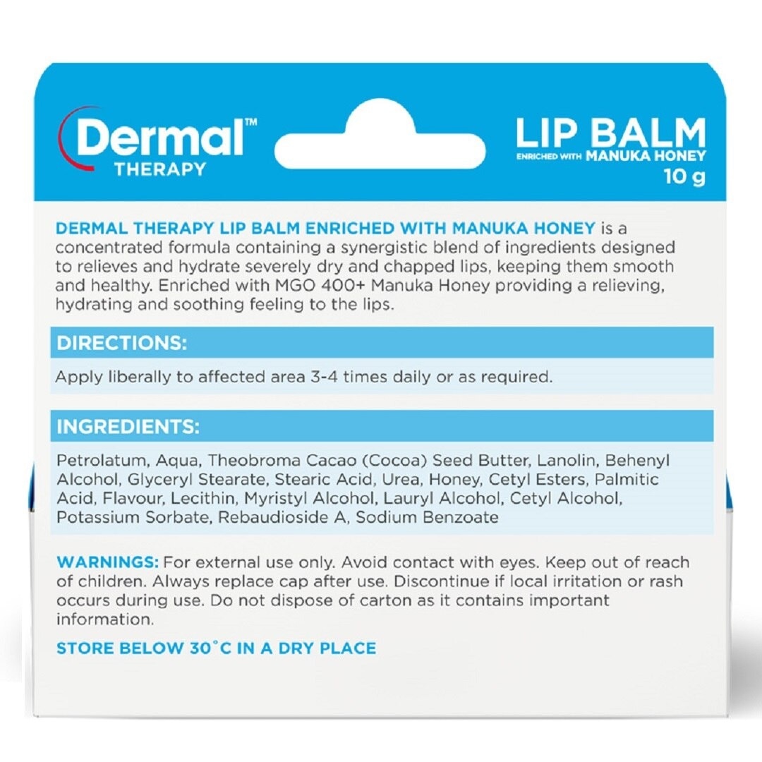 Lip Balm Enriched With Manuka Honey (Intensely Heal Severely Dry Lips As Well As Relieve And Moisturise And Soothe And Protect) 10g