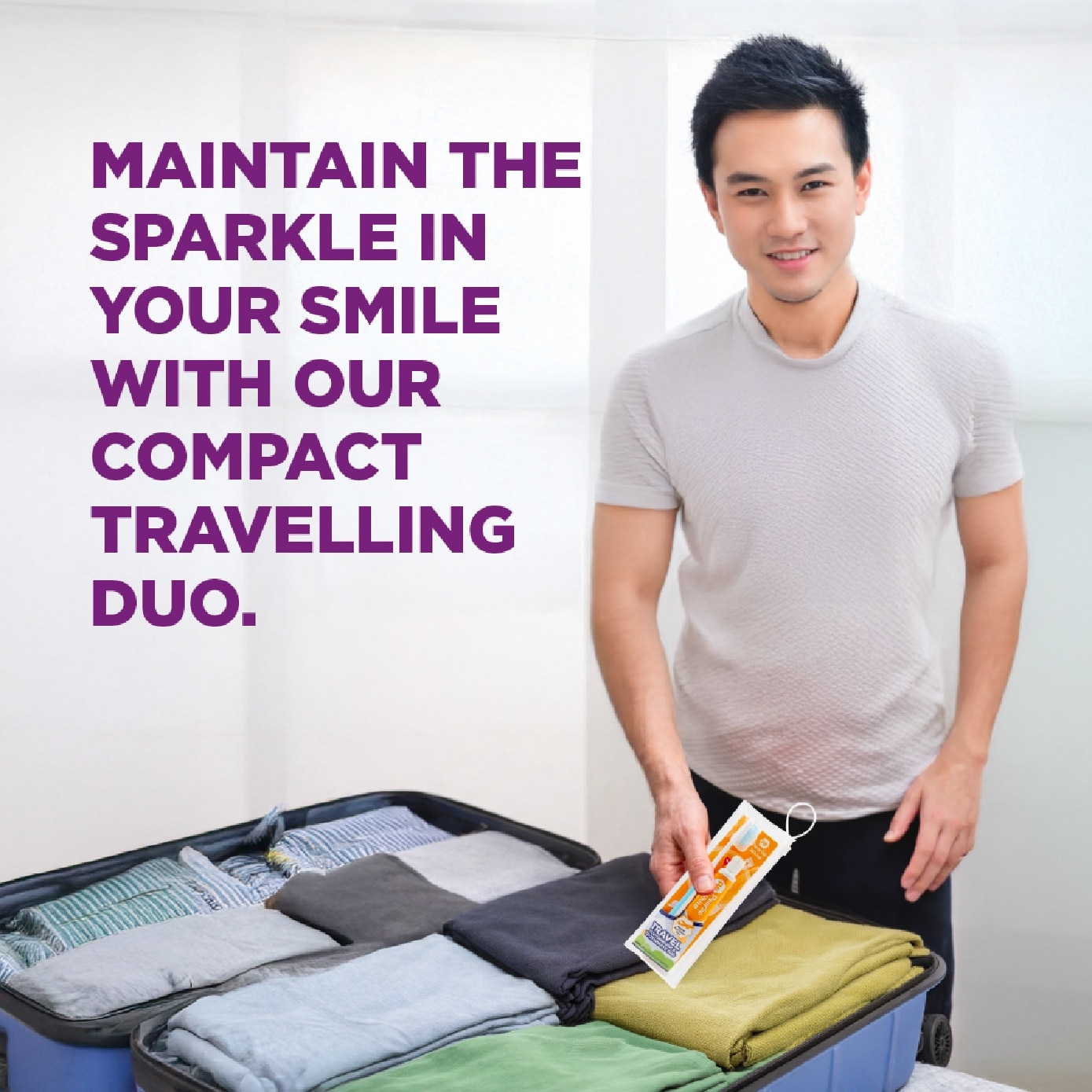 Travel Dental Kit consists of Toothbrush 1s + Premium Toothpaste 50g