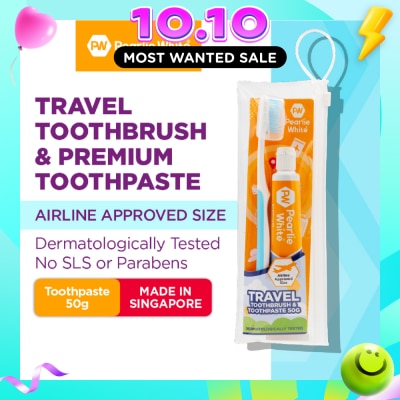 PEARLIE WHITE® Travel Dental Kit consists of Toothbrush 1s + Premium Toothpaste 50g image