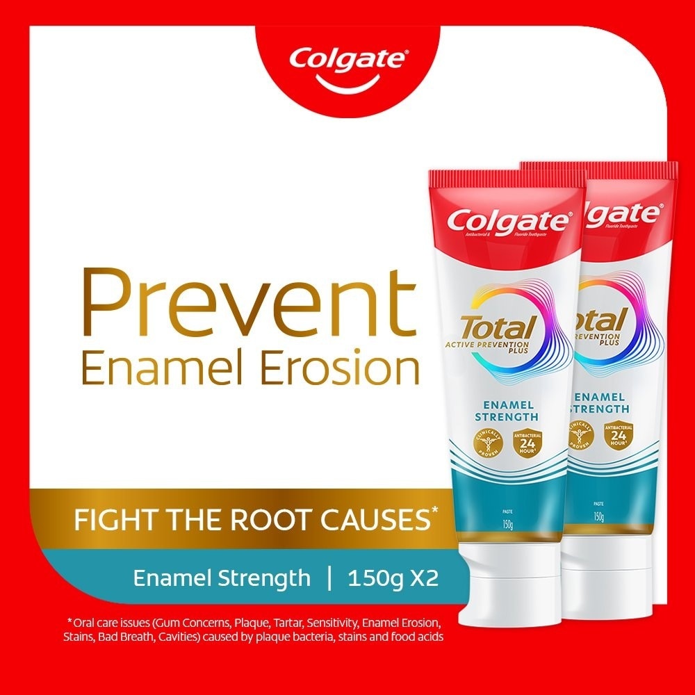 Total Active Prevention Plus Enamel Strength Toothpaste 150g x 2s
