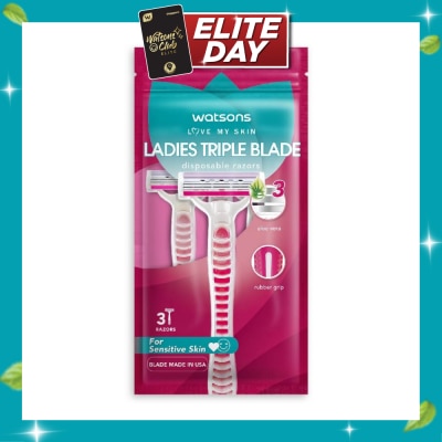 WATSONS Ladies Triple Blade Disposable Razors (For Sensitive Skin) 3s image
