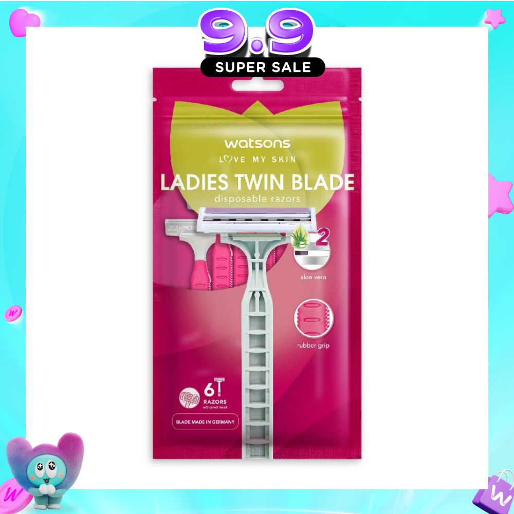 Ladies Twin Blade Disposable Razors (Aloe Vera Strip) 6s image