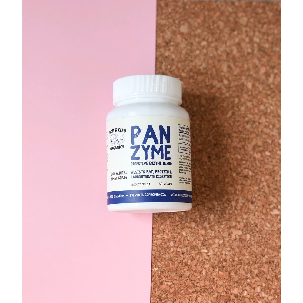 Panzyme Digestive Enzyme Blend Vegetarian Capsule Supplement for Dog & Cat 60s