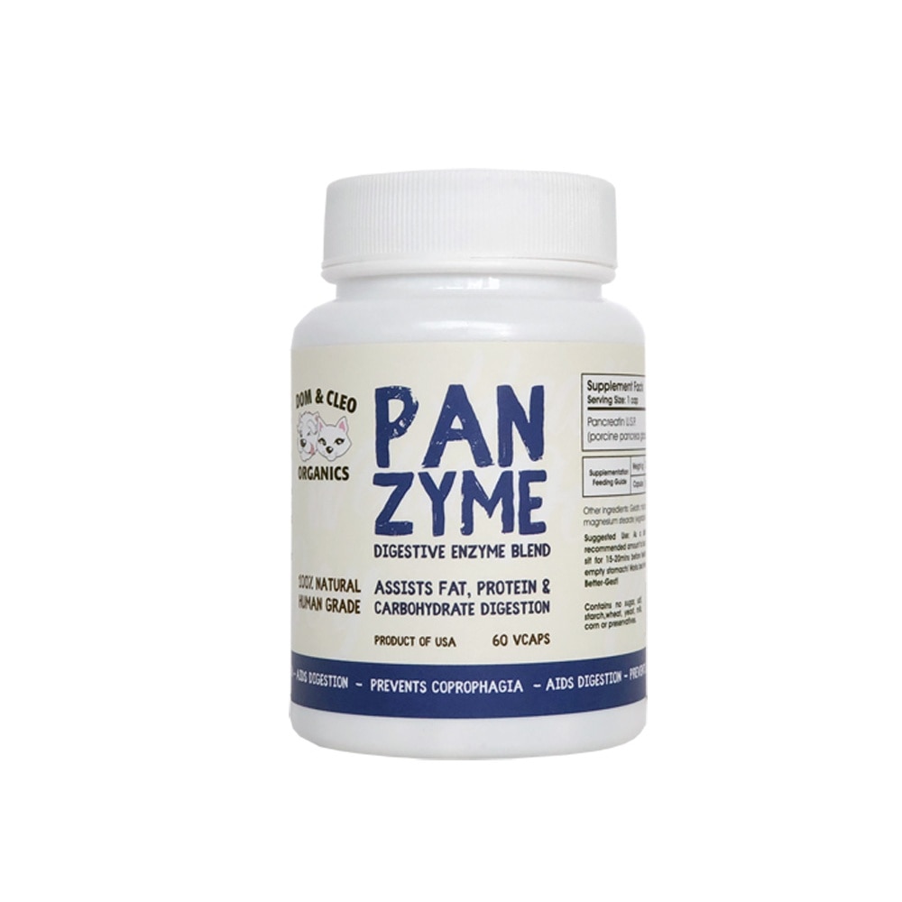 Panzyme Digestive Enzyme Blend Vegetarian Capsule Supplement for Dog & Cat 60s