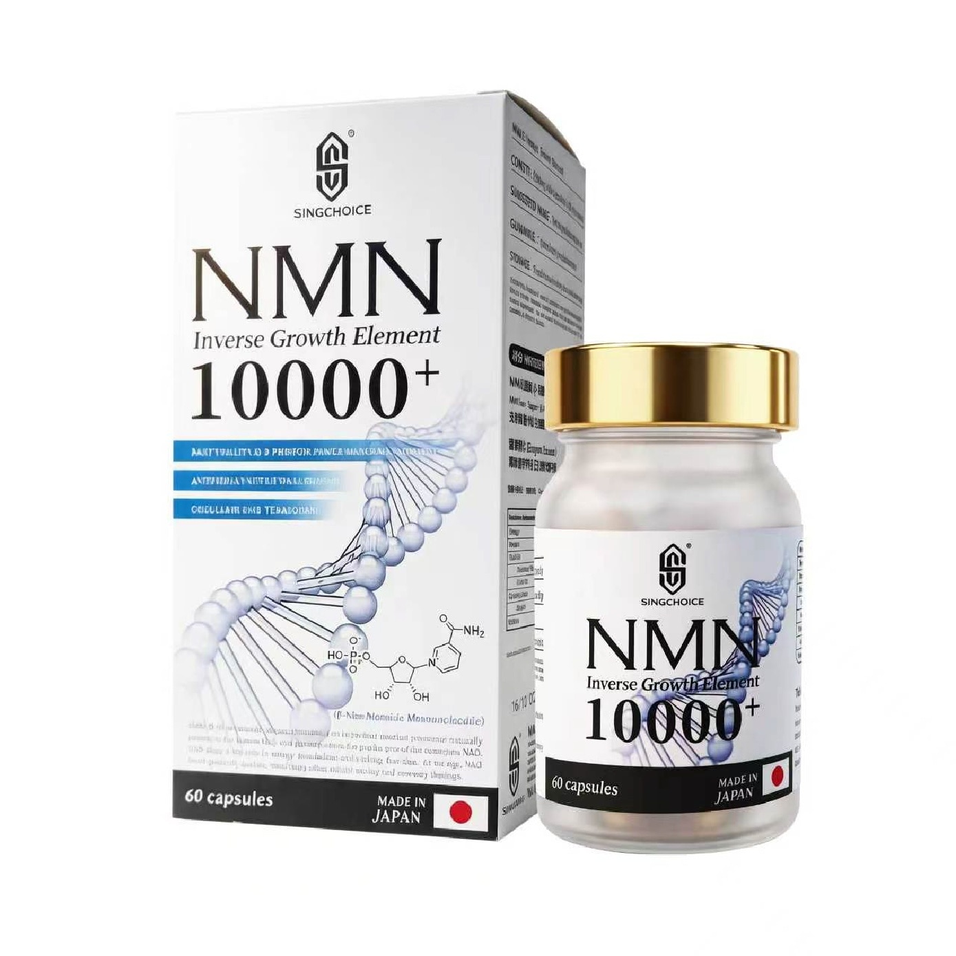 NMN Inverse Growth Element 10000+ for Healthy Aging, Cellular Energy & Vitality Support Capsule 60s image