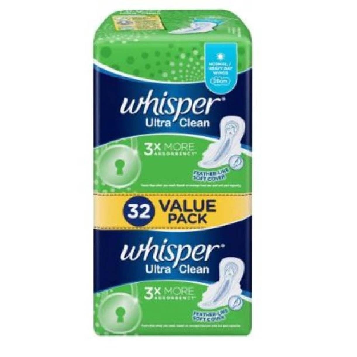 Ultra Clean Sanitary Napkins with Wings for Normal or Heavy Day 32pads