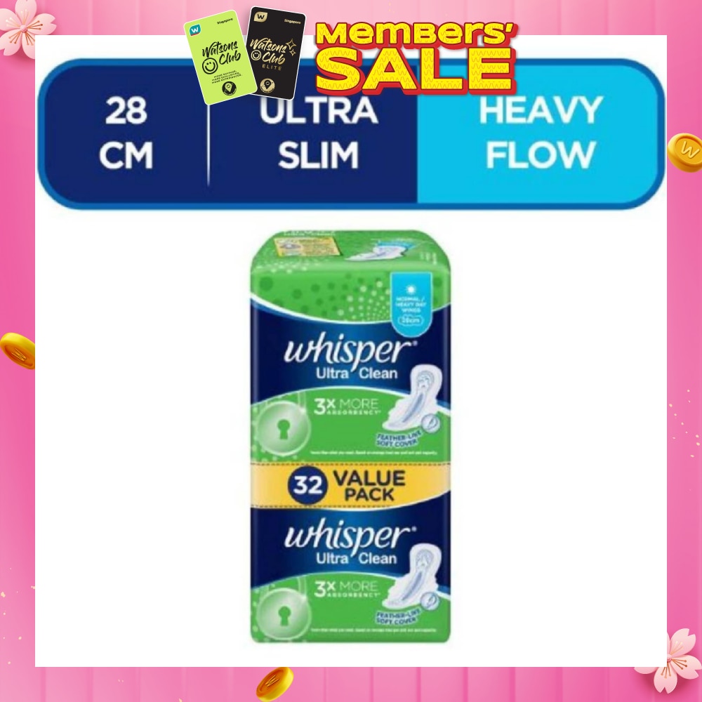 Ultra Clean Sanitary Napkins with Wings for Normal or Heavy Day 32pads
