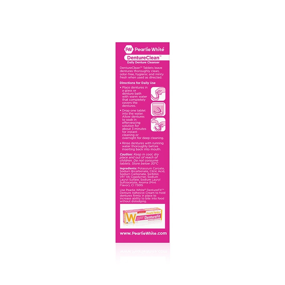 Denture Cleansing Tablets (For Instant Cleaning & Overnight Soaking) 42s