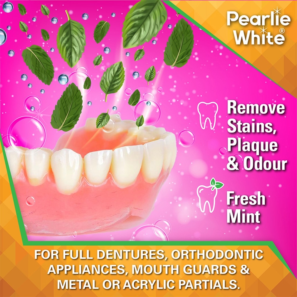 Denture Cleansing Tablets (For Instant Cleaning & Overnight Soaking) 42s