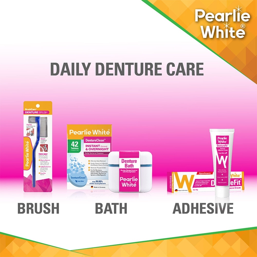 Denture Cleansing Tablets (For Instant Cleaning & Overnight Soaking) 42s