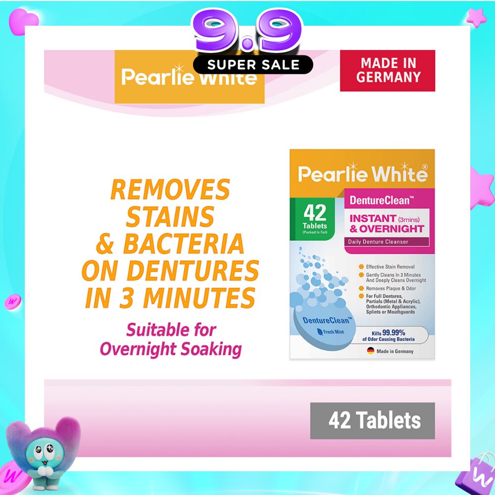 DentureClean Denture Cleansing Tablets (For Instant Cleaning & Overnight Soaking) 42s image