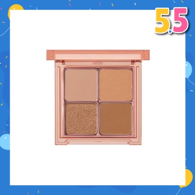 BANILA CO B. By Banila Mood On Eye Palette (01 Mellow Brown Eyeshadow,Eye Shadow Palette,Quad) 7g