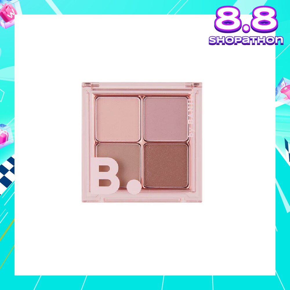 B. By Banila Mood On Eye Palette (04 Mellow Mauve Eyeshadow,Eye Shadow Palette,Quad) 7g
