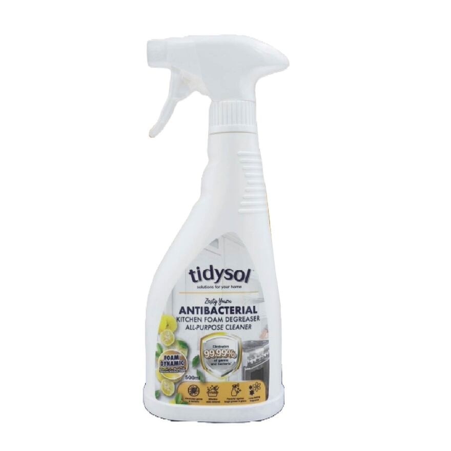 Zesty Yuzu Antibacterial Kitchen Foam Degreaser All Purpose Cleaner (Eliminates 99.99% Of Germs And Bacteria) 500ml