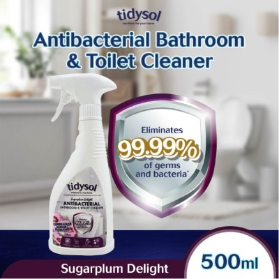 TIDYSOL Sugarplum Delight Antibacterial Bathroom & Toilet Cleaner (Eliminates 99.99% Of Germs And Bacteria, Shining Clean And Stain Dissolving) 500ml