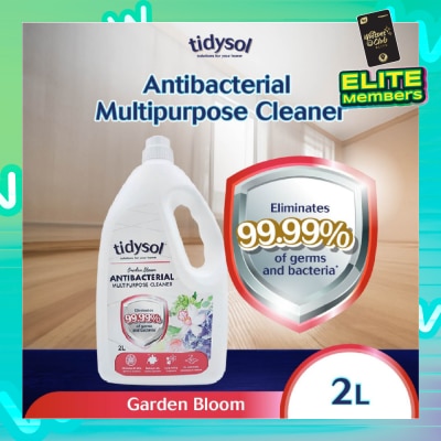 TIDYSOL Garden Bloom Antibacterial Multipurpose Cleaner (Eliminates 99.99% Of Germs And Bacteria) 2000ml