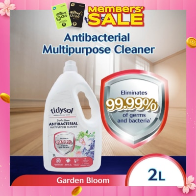 TIDYSOL Garden Bloom Antibacterial Multipurpose Cleaner (Eliminates 99.99% Of Germs And Bacteria) 2000ml