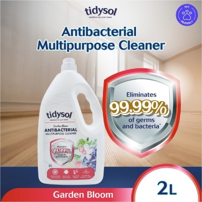 TIDYSOL - Garden Bloom Antibacterial Multipurpose Cleaner (Eliminates 99.99% Of Germs And Bacteria, Pet-friendly, Non-toxic) 2L
