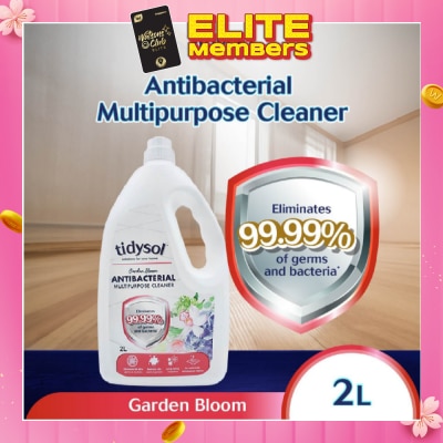 TIDYSOL Garden Bloom Antibacterial Multipurpose Cleaner (Eliminates 99.99% Of Germs And Bacteria) 2000ml