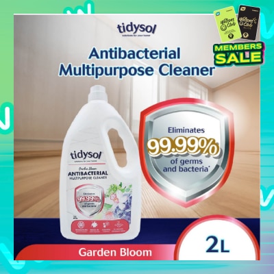 TIDYSOL Garden Bloom Antibacterial Multipurpose Cleaner (Eliminates 99.99% Of Germs And Bacteria) 2000ml