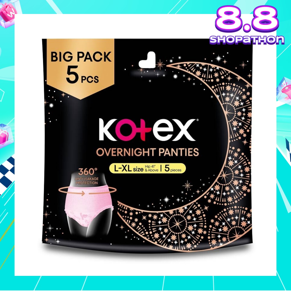 Overnight Panties Sleepwell Size L To Xl (Now In Upsized Pack With 360 Anti Leakage Protection Gives You Safe And Comfortable Sleep) 5s