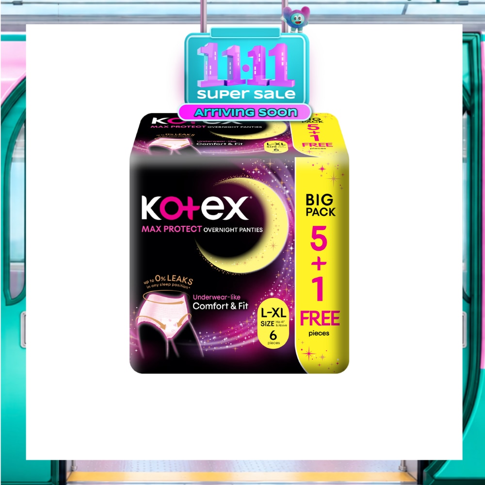 Max Protect Overnight Panties Size L XL 6s (5s + Free 1s) image