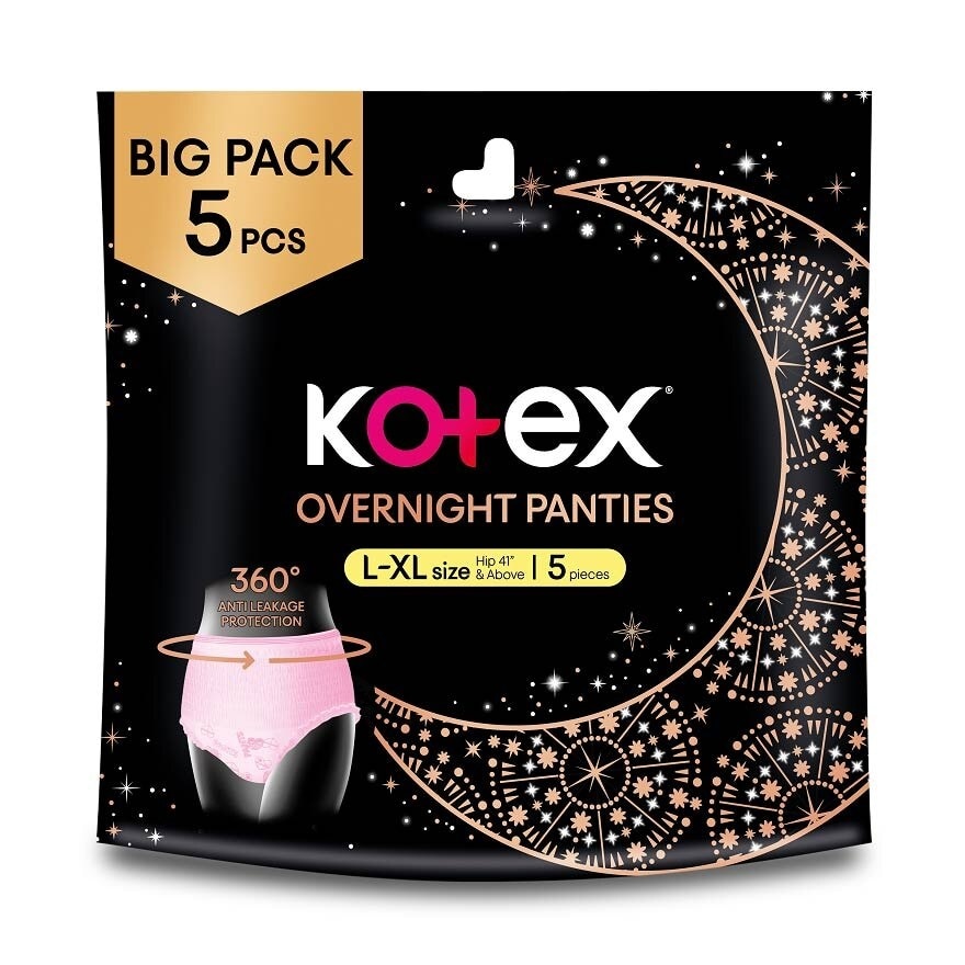 Overnight Panties Sleepwell Size L To Xl (Now In Upsized Pack With 360 Anti Leakage Protection Gives You Safe And Comfortable Sleep) 5s