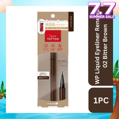 K-PALETTE 1Day Tattoo Waterproof Liquid Eyeliner 02 Bitter Brown (Subtle And Natural Brown), Enhance Your Eyes With Long Lasting, Tears And Sweat Resistant Eyeliner 0.67ml